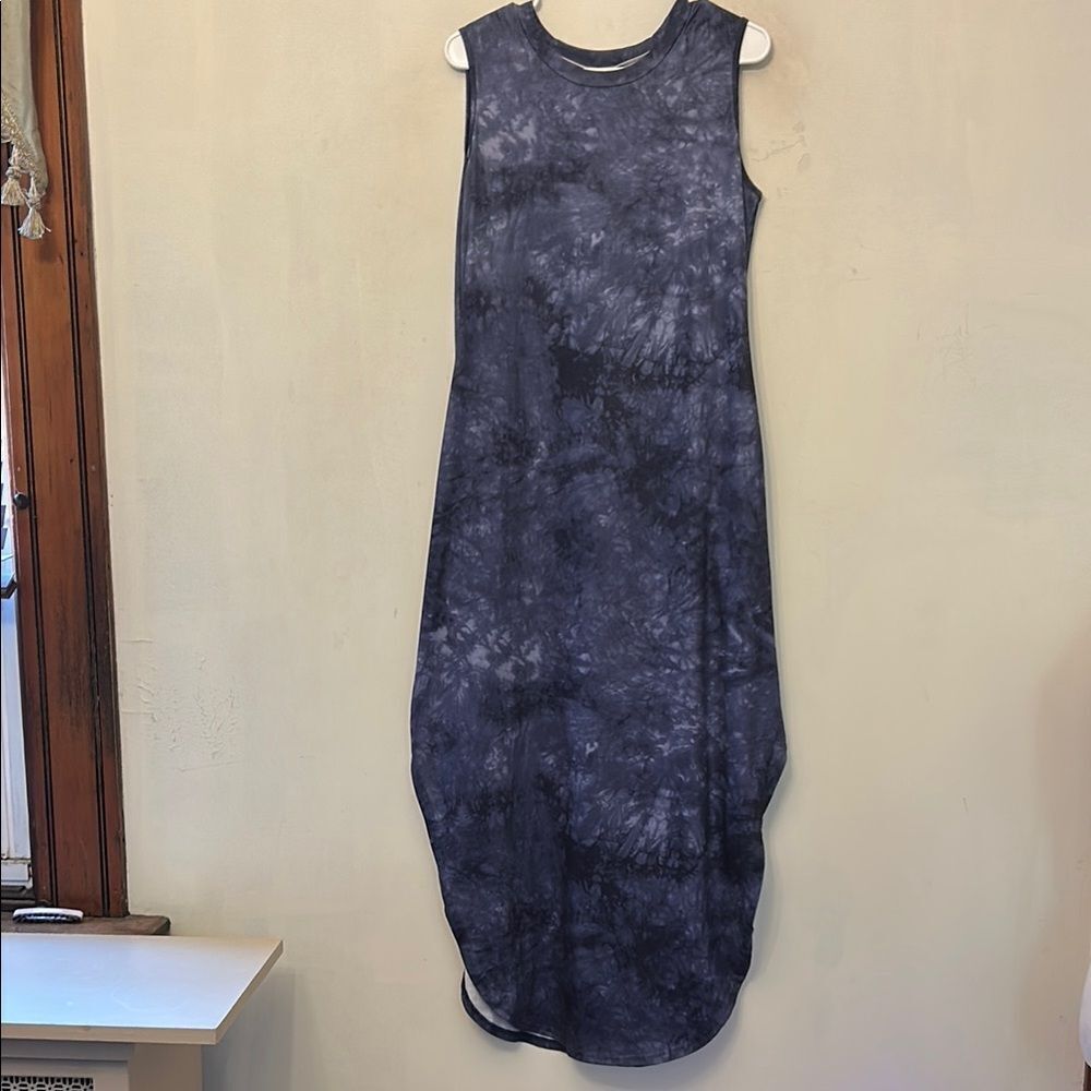 Anrabess blue the dye sleeveless maxi dress Size M New